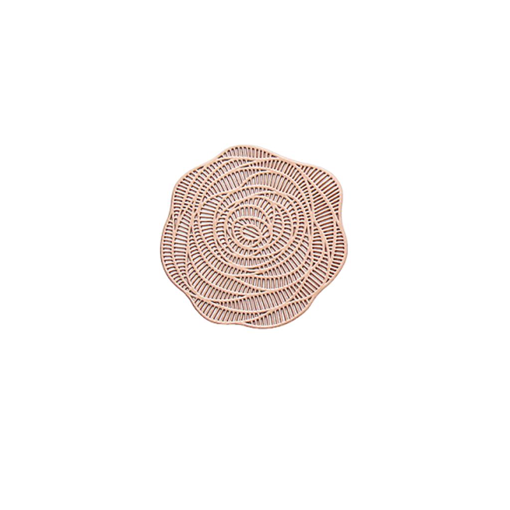 Термоизоляционная подставка под стакан с узором из одной розы, диаметр 10 см, прочная, нескользящая, для защиты стола и термостойкости