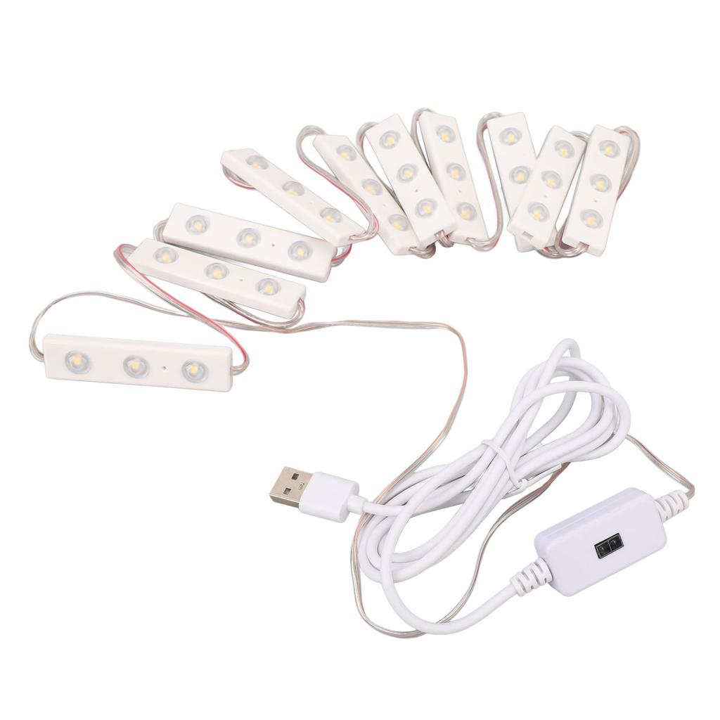 LED Vanity Light USB Stepless Dimmable Stick On Vanity Make Up Mirror Light for Home