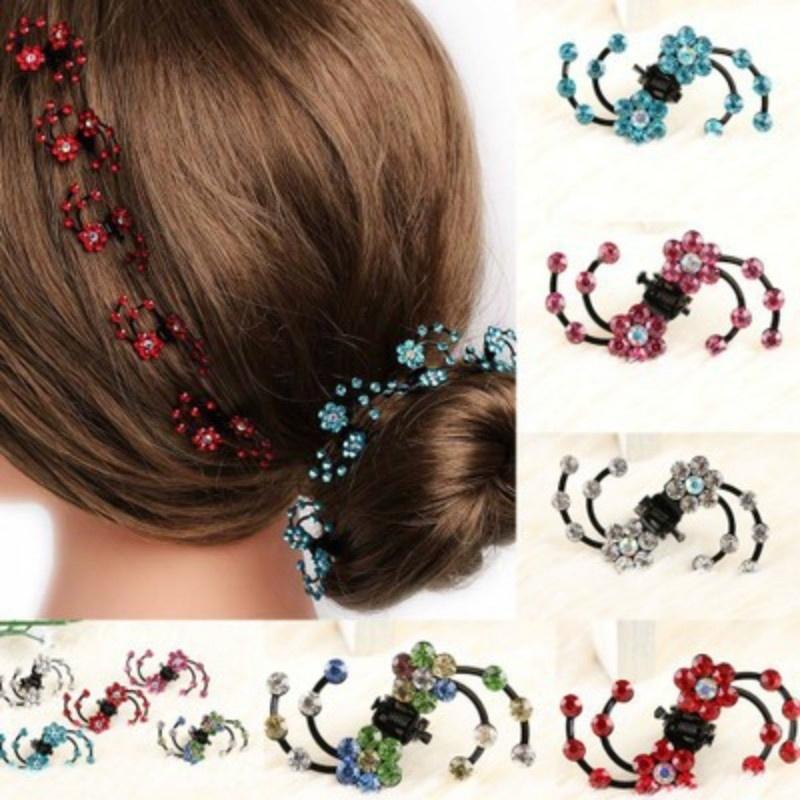 1 предмет (6Pcs) Свадебные заколки для волос с цветочным узором, украшения для волос, заколки-снежинки, мини-цветы