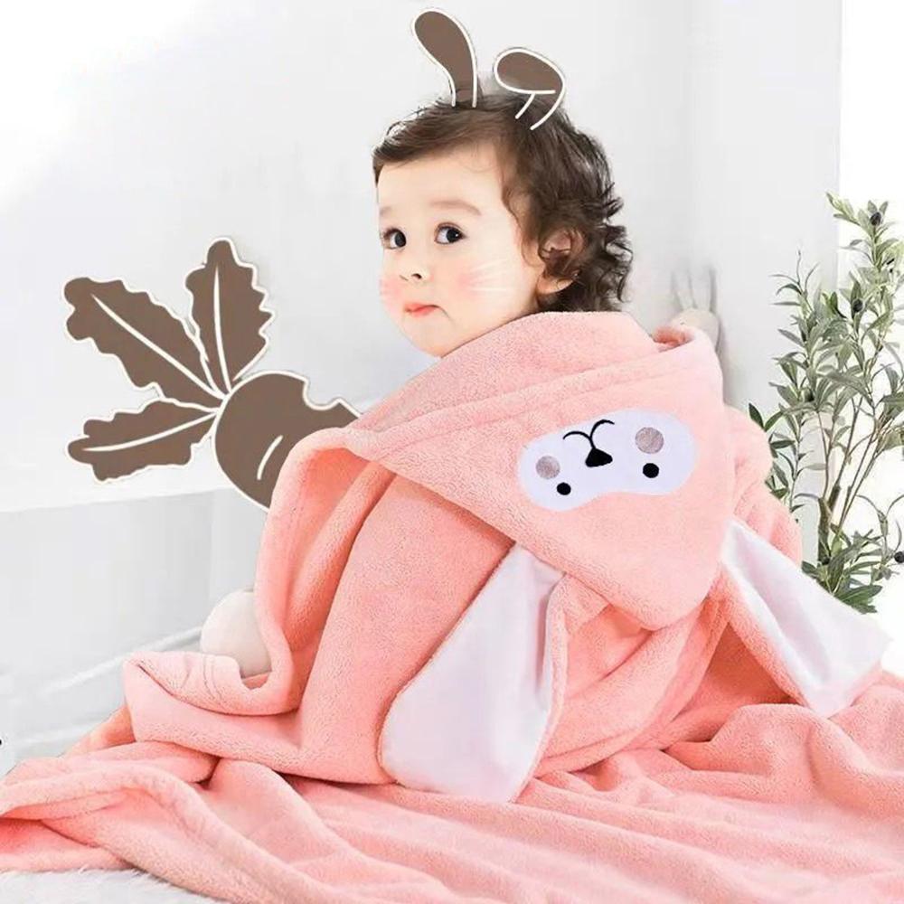 Ultra Soft Hooded Baby Towel Cartoon Kids Bath Towel with Cute Hood for Babies Toddlers Infants