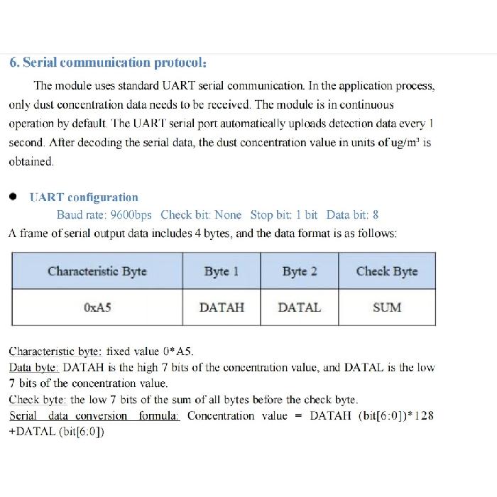 YYS IR Pm2.5 Sensor Arduino UART Ouput Indoor Air Quality Sensor Testing Environmental Quality D01-E