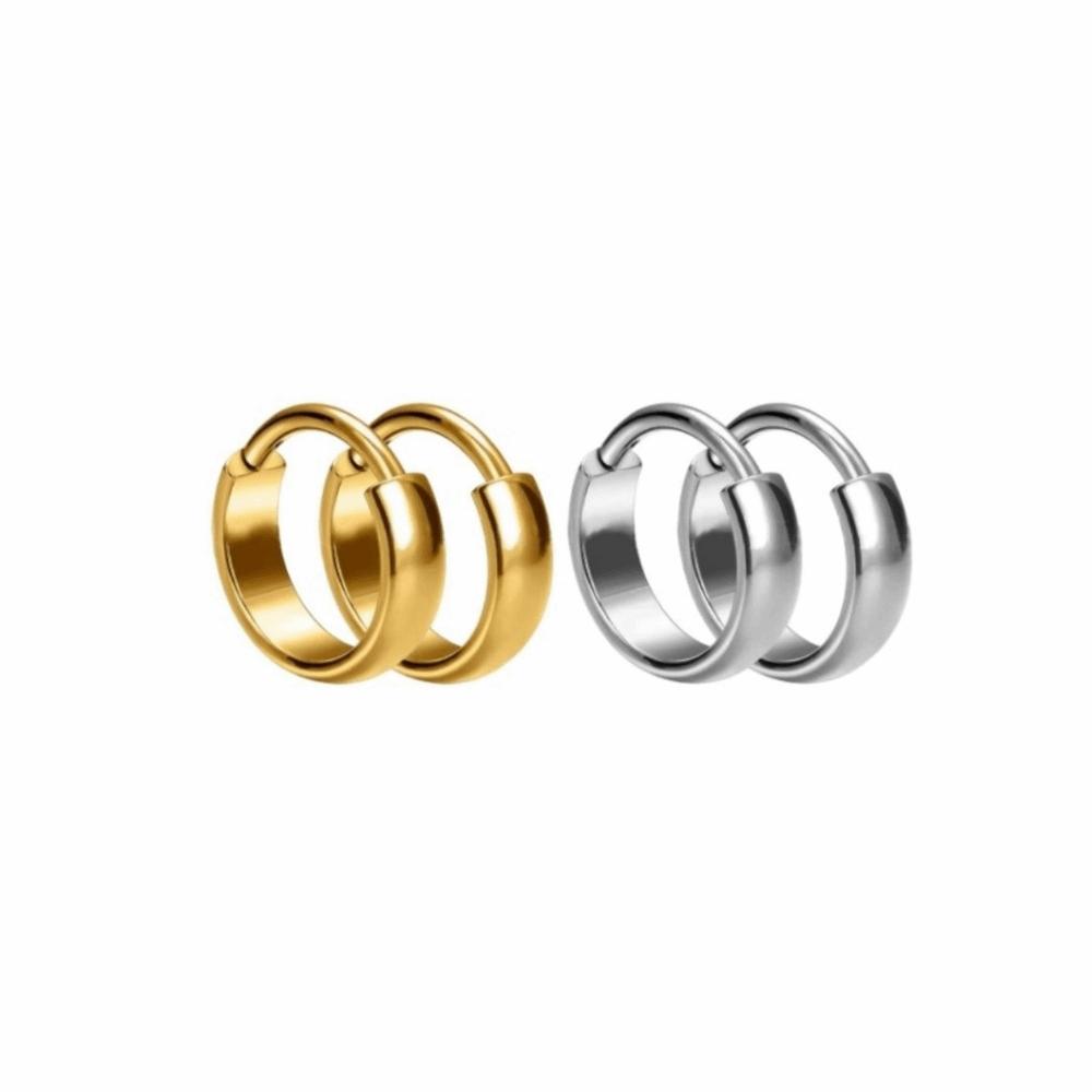 Round Cartilage Circle Earring 8/10mm Earlobe Piercing Jewelry Punk Titanium Hoop Earring Men