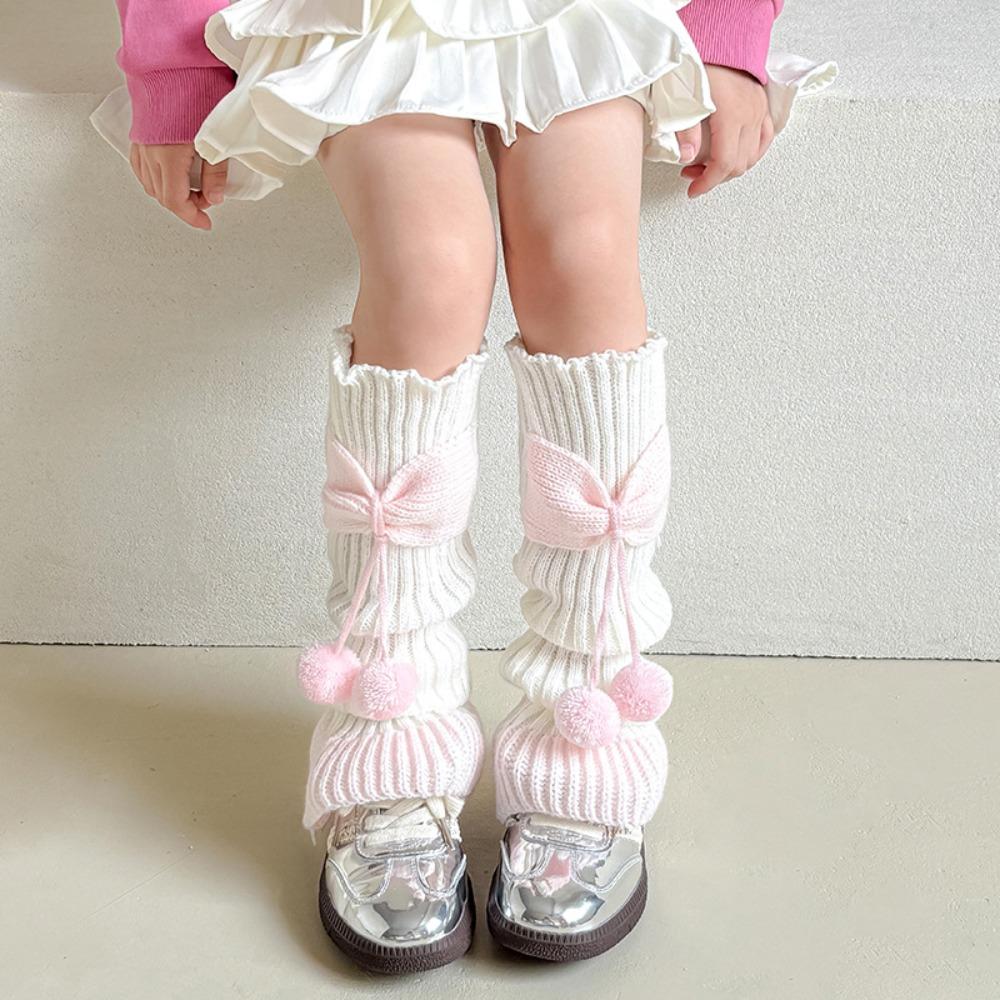 Ruffles Warm Leg Cover Bow Children's Long Socks Kawaii Leg Warmers Socks Y2k Girls