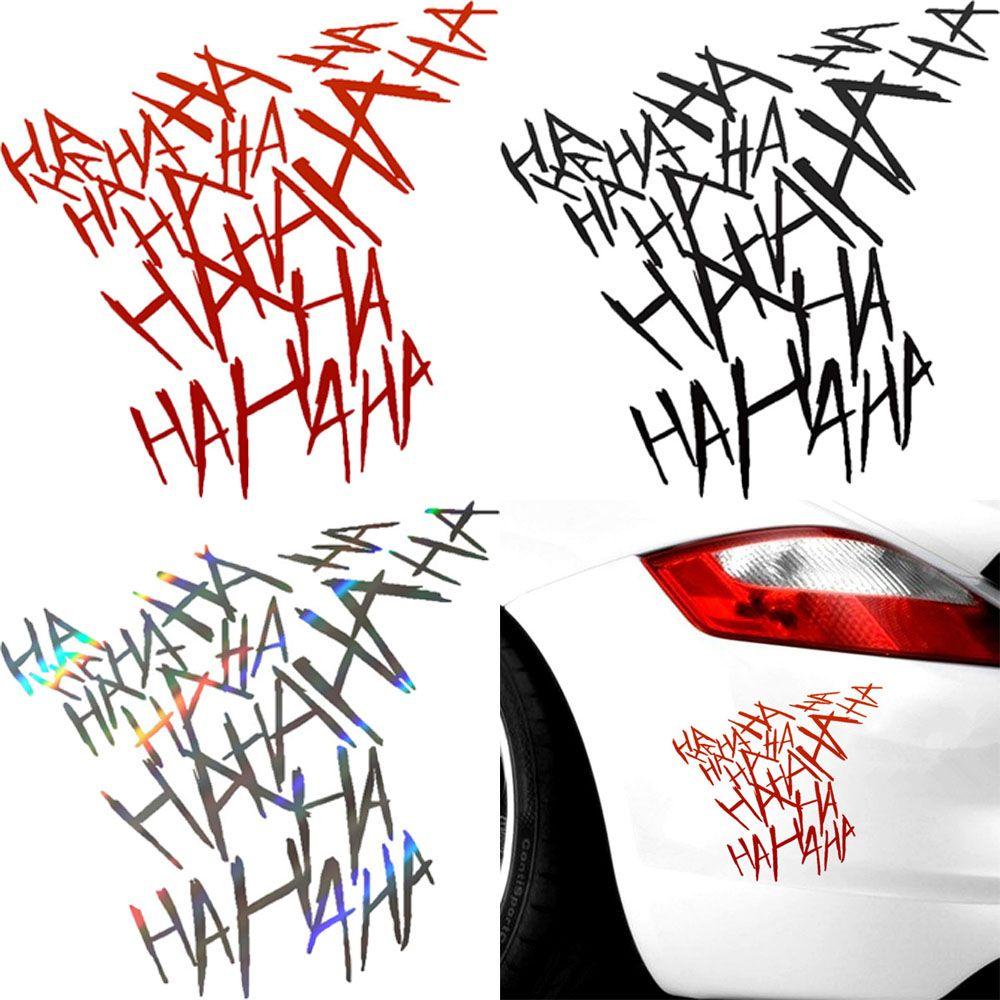 Ноутбуки Светоотражающий Декор Авто Украшение ХАХАХА Автомобильные Наклейки Мотоциклетный Шлем Наклейка на Автомобиль
