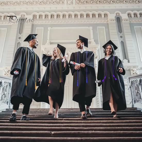 Форма бакалавра 2025 года, золотистые висячие уши с шипами на шляпе, унисекс, выпускной, фотография, выступление, формальный бакалавр