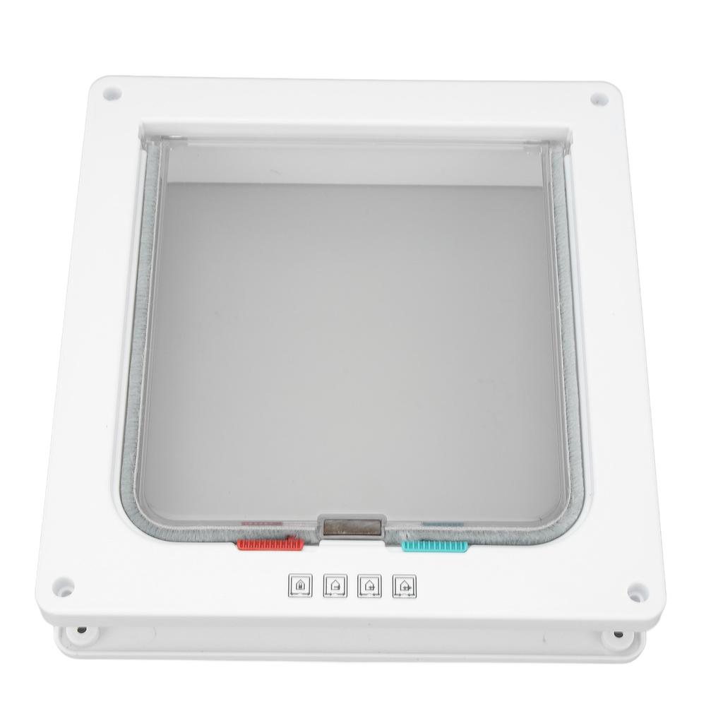 Cat Door Interior Exterior Door Lockable Pet Safety Door with 4 Way Lock for Cats Small Dogs