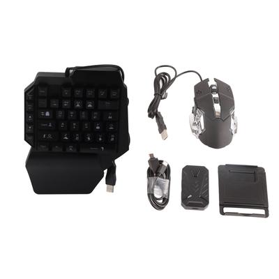 Игровая клавиатура-половинка и мышь, USB проводные, светодиодная подсветка, мышь и клавиатура с конвертером для PS