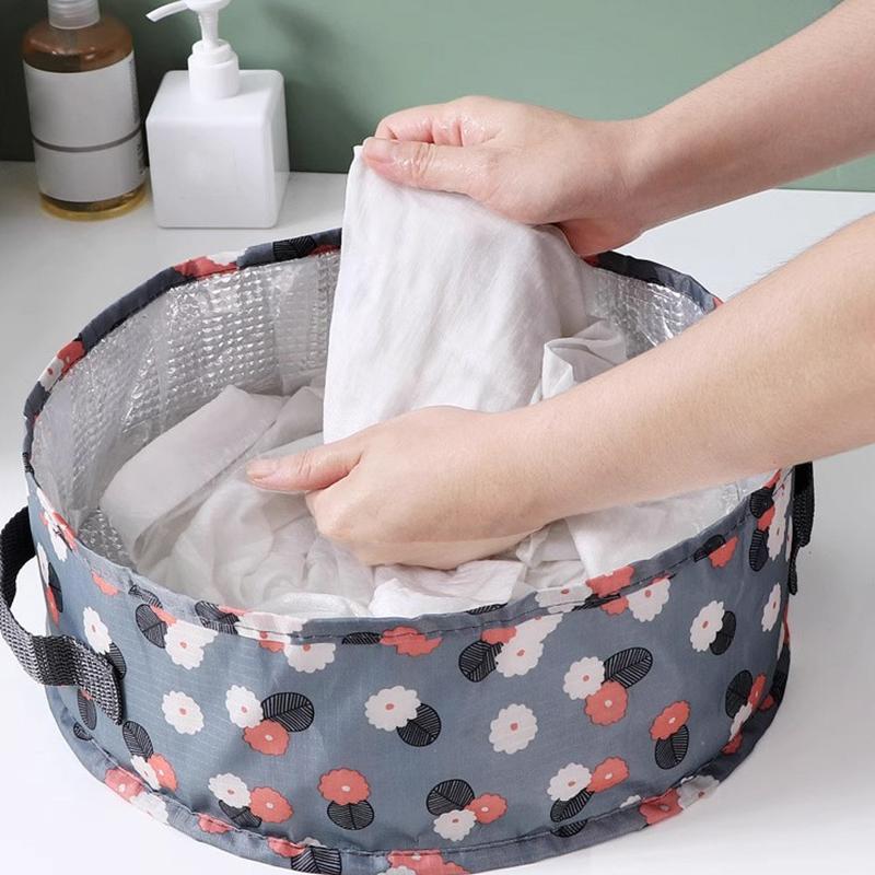 Складная ванна для ног, портативная сумка для ванны, умывальник, ведро для воды, большая вместимость, ванна для ног, спа-массаж, стиральная ванна для путешествий на открытом воздухе