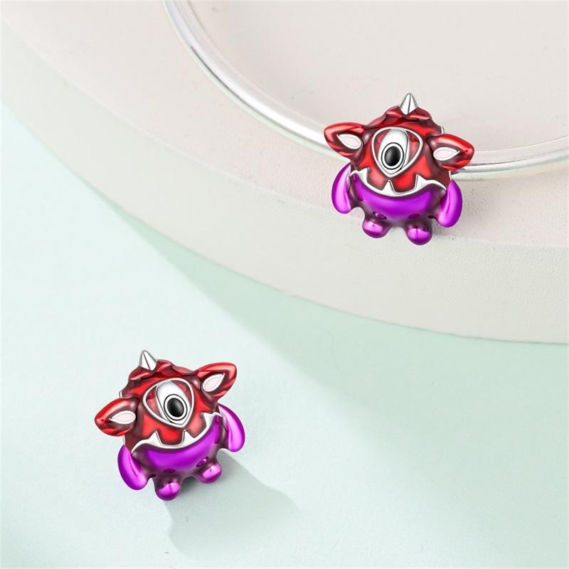 Copper Metal Cute Monster Paradise Charm Bead Components Pendant Bead Component Compatible With Designed For The Brand's Do It Yourself Bracelet High