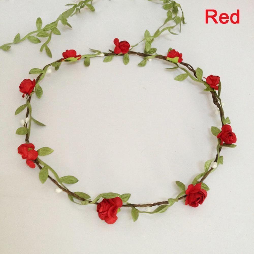Adjustable Bride Flower Bohemian Garland Bridesmaid Headdress Headbands