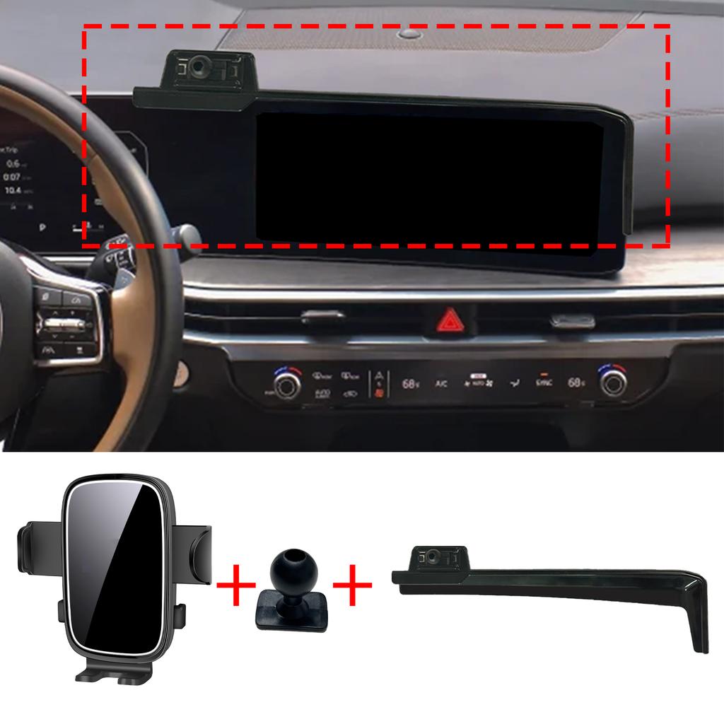 Подходит для Kia Carnival KA4 2025 2026 2027 Держатель для телефона, Крепление на панель к экрану, Простая установка, Автоаксессуары