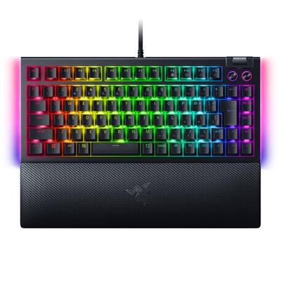 Механическая клавиатура Razer Razer BlackWidow V4 JP, позволяющая заменять переключатели и настраивать желаемые ощущения от нажатия клавиш. Оранжевые тактильные