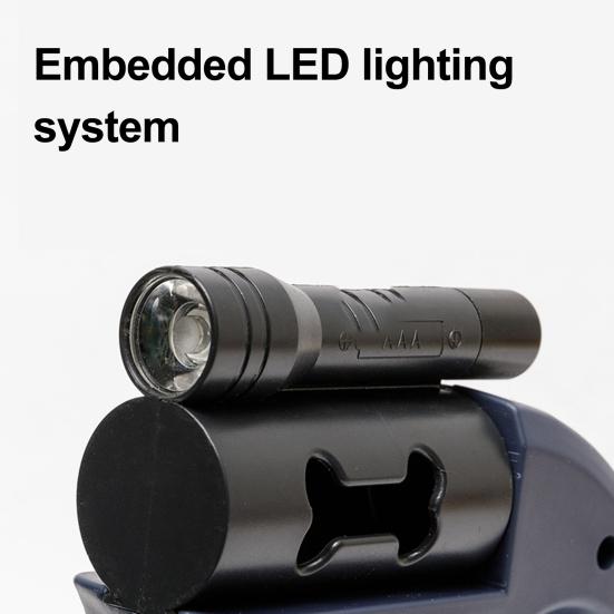 Двойной выдвижной поводок для собак, двухсторонний, 16 футов, выдвижной, с дозатором для фекалий и светодиодной подсветкой для 2 маленьких собак весом до 5 кг