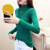 Женский вязаный пуловер с высоким воротником, теплый свитер больших размеров с верхом и дном, эластичный зимний свитер