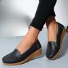 Genuine Leather Fashion Wedge Women Flats Retro Shoes Woman Slip On Women Shoe Moccasins Comfortable Tenis Feminino Plus Size