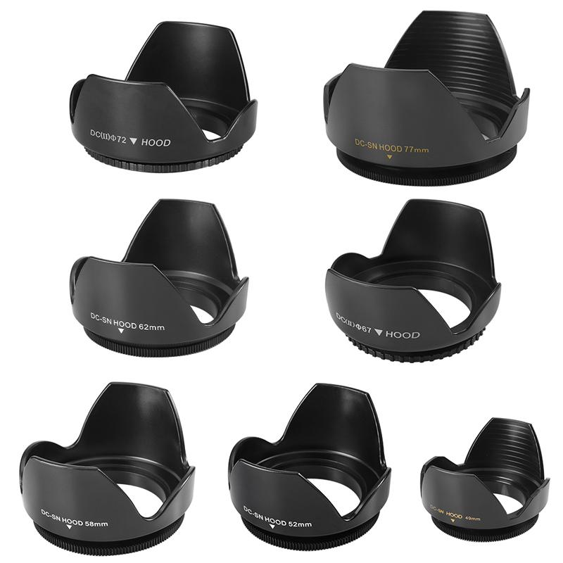 52mm 55mm 58mm 62mm 72mm 82mm Screwed Flower Petal Lens Hood Lens Hood for Canon Nikon Sony Olympus Pentax Camera Lens Accessory