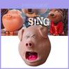 Маска Хрюши Рози из Sing2 | Латексный шлем для взрослых | Косплей со злым выражением лица
