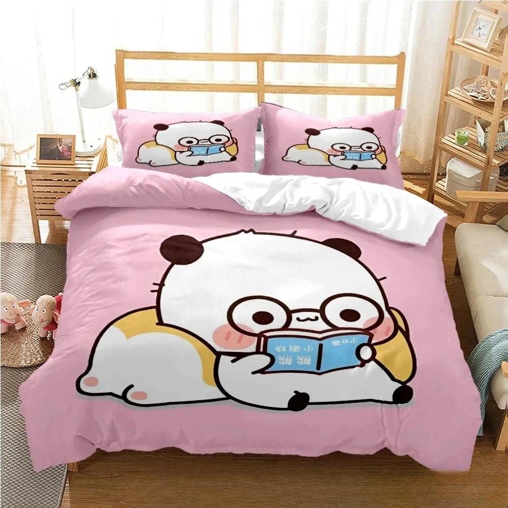Cute Bubu Dudu Cartoon Bear Panda Duvet Cover Kawaii Bedding Collections Soft Quilt Cover And Pillowcases SingleDoubleQueenKing Boys