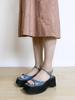 Circle Essential Platform Sandals (Steel Blue)