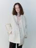 Etmon Boucle Stitch Half Coat, Ivory