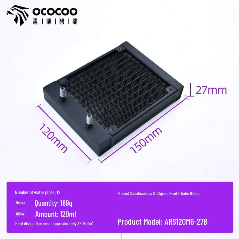 Aluminum Water Cooling Radiator for Desktop PCs - Available in 80, 120, 240, 360, 480 Sizes