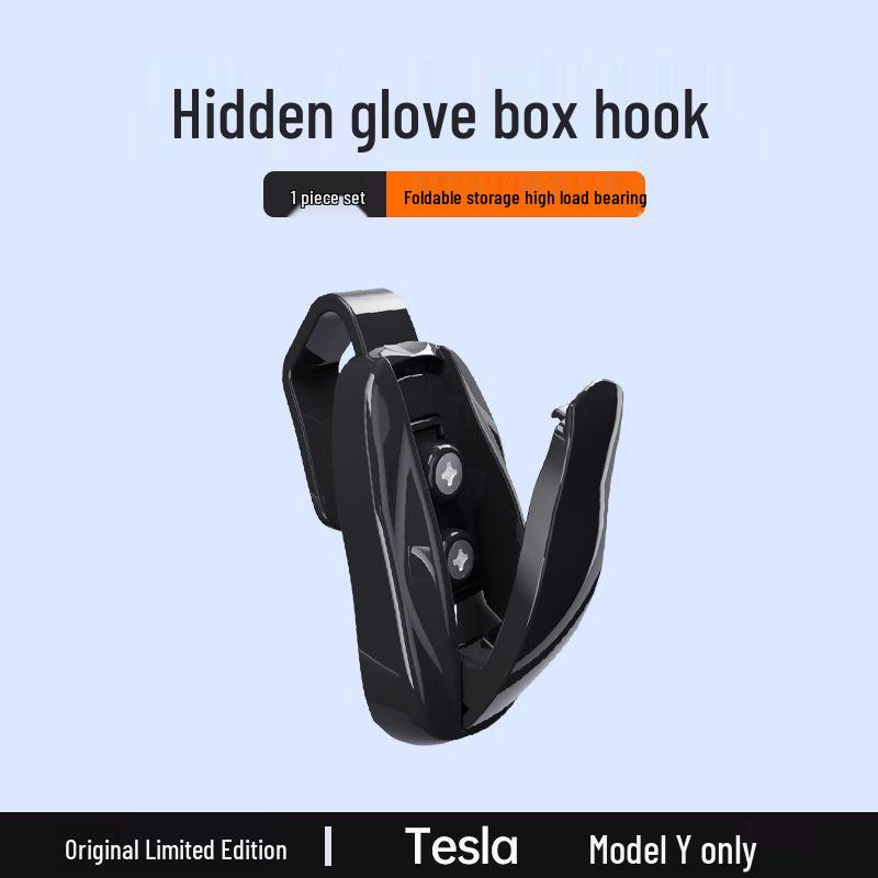 Passenger Side Glove Box Hook for Tesla Model Y/3 - Updated Interior Accessory