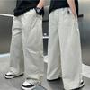 Весенне-осенние спортивные штаны для мальчиков 2025 новый стиль, осенние повседневные брюки для подростков, детские осенние прямые брюки, брюки для мальчиков