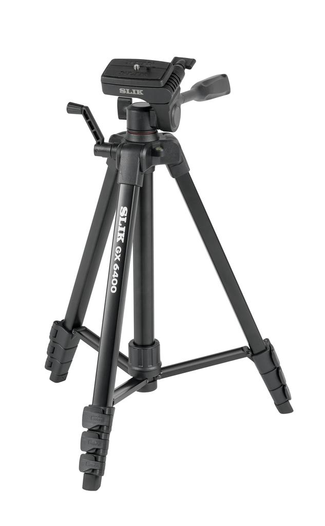 SLIK GX 6400 Aluminum 154cm with Lever and Quick Shoe Compatible with Action and Part Number 216835 Tripod, 4-Section Telescopic, Tall, Lock, 3-Way