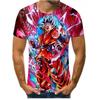 Мужская футболка с коротким рукавом с 3D принтом аниме Dragon Ball Super Супер Сайян Гоку и мультяшным принтом