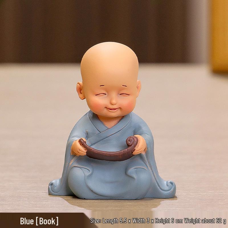 Милые фигурки маленьких монахов ручной работы из смолы для украшения рабочего стола