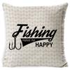 Cotton Linen Cushion Cover Best Memories Happy Camper Decorative Pillow Case Bedroom Sofa Home Decor Gift Fundas De Cojin
