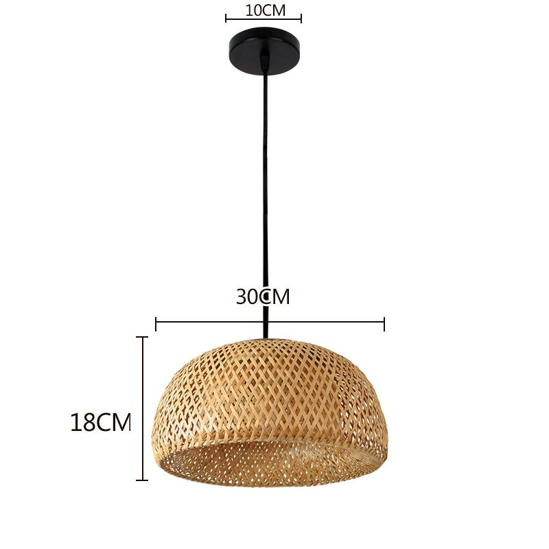 JOYINLED Suspension Lantern Ceiling Light Natural Rattan Wicker Chandeliers Hand-Woven Bamboo Lampshades Lighting Fixtures