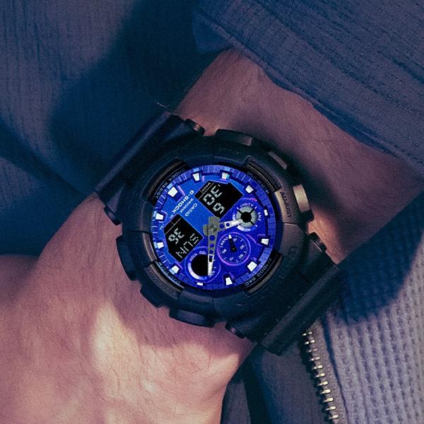 Casio Мужские часы G-SHOCK GA-100FL-1AJF [G-SHOCK Flame inside Series] Круглые часы из черной смолы