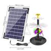 Солнечный фонтанный насос мощностью 6 Вт для купания с птицами с 12 светодиодными лампами, 9 насадками, встроенной солнечной батареей емкостью 1500 мАч