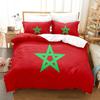 3D Print Morocco Flag Bedding Set Boys Girls Twin Queen Size Duvet Cover Pillowcase Bed Kids Adult Fashion Home Textileextile