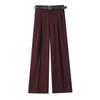 Kaslead New Arrival Women's Clothing Fashion Style Fashion Minimalist Multicolor with Belt Double Pleated Pants 4661405