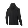 LiNing Fitness Series Outdoor Cycling Camping Windproof Fleece Adaptive Temperature Control Теплая ветровка с капюшоном для мужчин Верхняя одежда черного цвета AFDU925-1