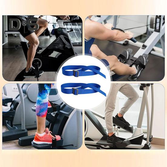 2 шт., ремень для педали гребного тренажера, регулируемый ремень для эллиптического тренажера для ног, сменный ремень для педального тренажера под столом