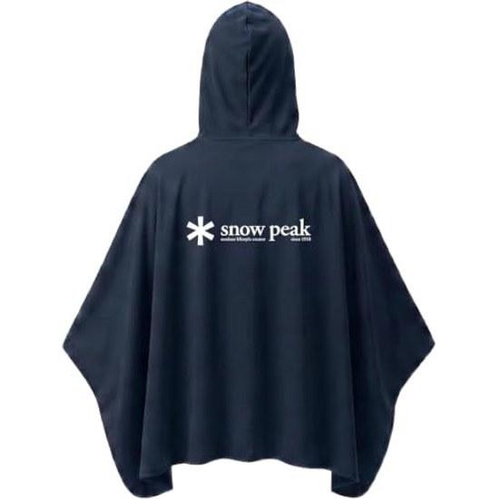 Snow Peak Охлаждающий пончо Защита от УФ-излучения Защита от жары 42% Затенение ET-26SU009 Верхний слой Кемпинг На открытом воздухе Мужчины Женщины СЕРОВАТО-БЕЖЕВЫЙ ТЕМНО-СИНИЙ Один размер