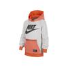 Nike Худи с принтом букв Детские топы Оранжевый Серый DD7236-902