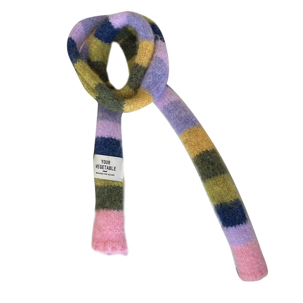 Шарф в полоску с цветными блоками, мягкие удобные шарфы, осенне-зимний шейный платок для комфорта осенью и зимой