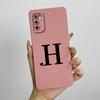 For Xiaomi Redmi Note 10 5G Case Redmi Note 10T 5G Cover M2103K19G Cute Initial Letters Square Phone Case Shockproof Back Cover