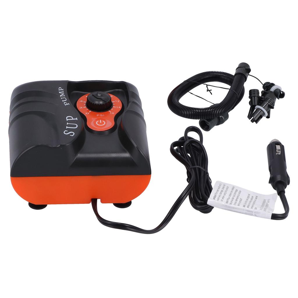 Электрический воздушный насос с автоматическим выключением, весло, резиновая лодка, каяк, интеллектуальный насос для накачивания 12 В 16 фунтов на кв. дюйм