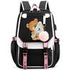 Canvas Printing 26 English Letters Student School Bag Backpack Outdoor Teenage Girl Bookbag Laptop Travel Rucksack