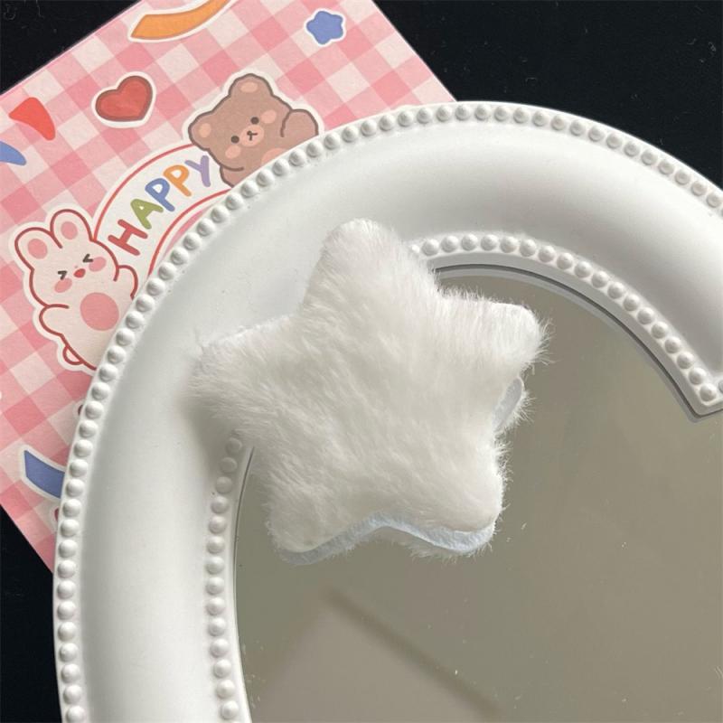 Cartoon Big Eyes Plush Ball Hairpins for Women Girls Funny Rainbow Color Ugly Doll Bangs Side Duck Bill Clips Barrettes Headwear