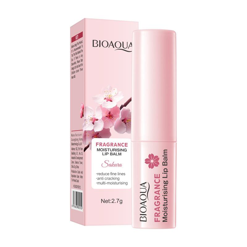 2.7G Sakura Light Fragrance Увлажняющий бальзам для губ, осенне-зимний бальзам против трещин на губах, уход за губами, средства по уходу за кожей для женщин