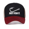Новая мужская рыболовная кепка с принтом букв Just Fish It бейсболка Летняя прохладная Модная кепка Новая молодежная Универсальная Сетчатая дышащая шляпа