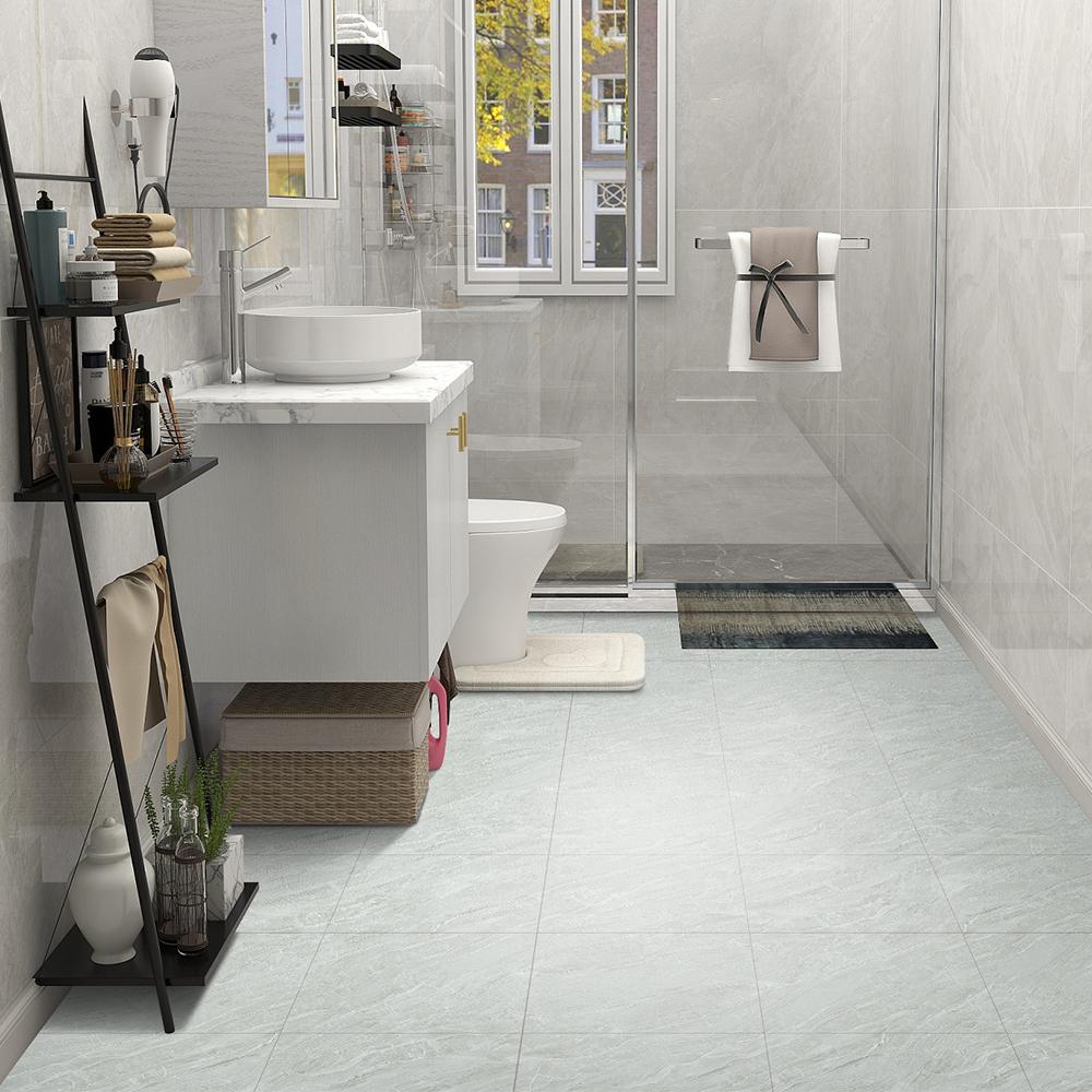 Серый, черный мрамор, напольная плитка из искусственной кожи, виниловые наклейки на пол, водонепроницаемая наклейка на пол для ванной комнаты, кухни, спальни, толщина 0,93 мм