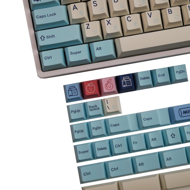143 клавиши Fruity Milk Keycaps Profile PBT Dye Sublimation Mechanical Keyboard Keycap для MX h 61/68/87/98/104