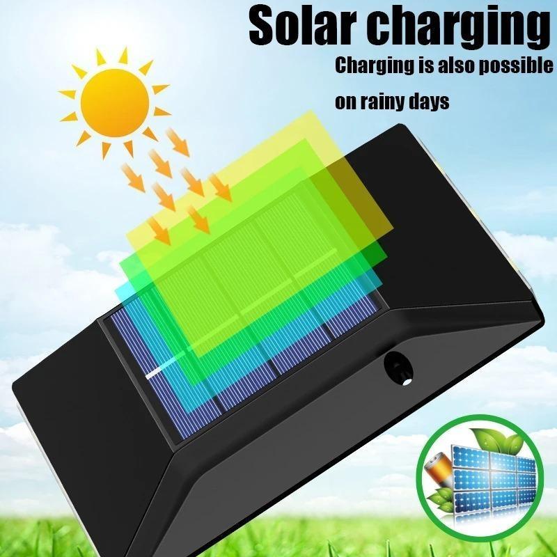 4 шт. солнечный светильник для украшения сада, мощный уличный водонепроницаемый настенный светильник на солнечной энергии, солнечный свет, уличный фонарь